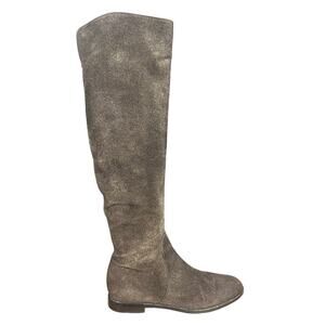 Vintage Sergio Rossi Women’s Brown Suede Knee High Boot Size 37 US 7